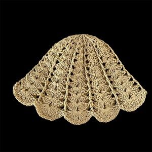 Fairycore Woven Paper Straw Hat Cottagecore Romantic Garden Style